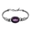 Royal Bali Kollektion- Afrikanisches Amethyst-Armband, 19cm, 925 Silber - 26,22 Ct. -Schmuck Shoplc 7536556