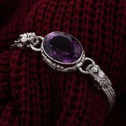 Royal Bali Kollektion- Afrikanisches Amethyst-Armband, 19cm, 925 Silber - 26,22 Ct. -Schmuck Shoplc 7536556 1