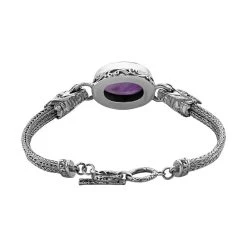 Royal Bali Kollektion- Afrikanisches Amethyst-Armband, 19cm, 925 Silber - 26,22 Ct. -Schmuck Shoplc 7536556 3