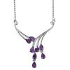 Afrikanischer Amethyst Halskette Ca. 45 Cm Edelstahl Ca. 3.62 Ct -Schmuck Shoplc 7536865