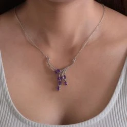 Afrikanischer Amethyst Halskette Ca. 45 Cm Edelstahl Ca. 3.62 Ct 11 Afrikanischer Amethyst Halskette Ca. 45 Cm Edelstahl Ca. 3.62 Ct -Schmuck Shoplc 7536865 2