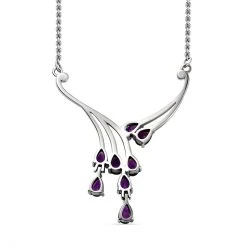 Afrikanischer Amethyst Halskette Ca. 45 Cm Edelstahl Ca. 3.62 Ct 13 Afrikanischer Amethyst Halskette Ca. 45 Cm Edelstahl Ca. 3.62 Ct -Schmuck Shoplc 7536865 4