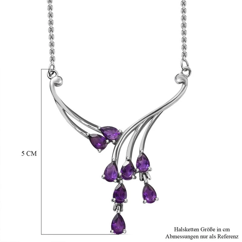 Afrikanischer Amethyst Halskette Ca. 45 Cm Edelstahl Ca. 3.62 Ct 9 Afrikanischer Amethyst Halskette Ca. 45 Cm Edelstahl Ca. 3.62 Ct – Bild 7