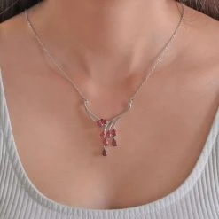 Roter Granat Halskette Ca. 45 Cm Edelstahl Ca. 3.61 Ct 11 Roter Granat Halskette Ca. 45 Cm Edelstahl Ca. 3.61 Ct -Schmuck Shoplc 7536877 2