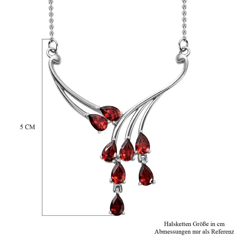 Roter Granat Halskette Ca. 45 Cm Edelstahl Ca. 3.61 Ct 9 Roter Granat Halskette Ca. 45 Cm Edelstahl Ca. 3.61 Ct – Bild 7
