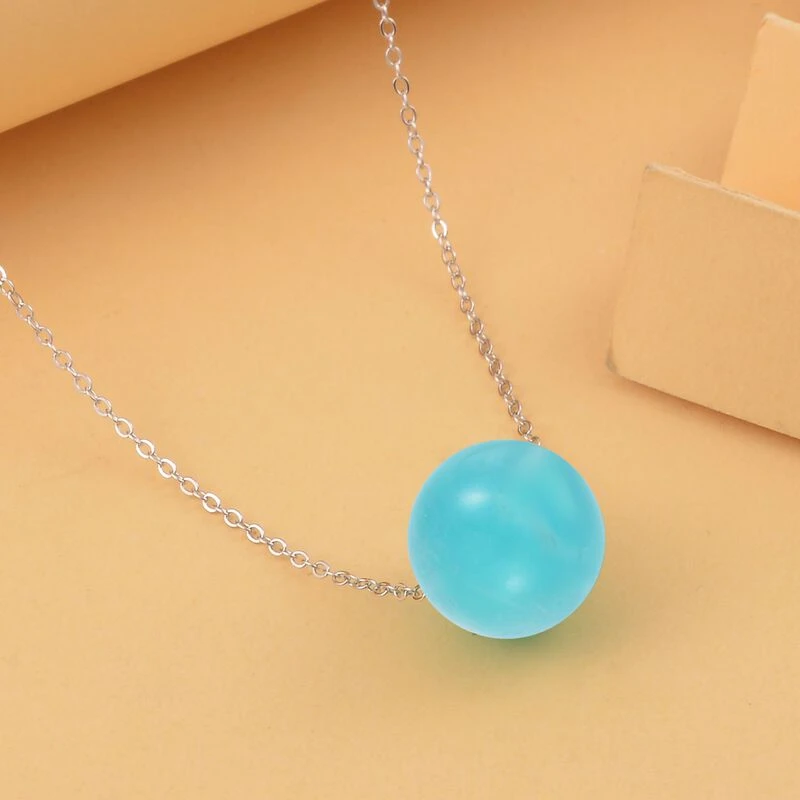 Amazonit Halskette, 15mm Kugel, Ca. 45 Cm, 925 Silber Rhodiniert, Ca. 18.50 Ct 4 Amazonit Halskette, 15mm Kugel, Ca. 45 Cm, 925 Silber Rhodiniert, Ca. 18.50 Ct – Bild 2