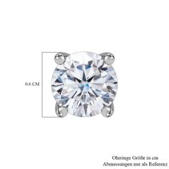 Moissanit Ohrringe, 925 Silber Platiniert Ca. 1.84 Ct -Schmuck Shoplc 7539382 4