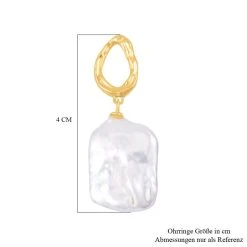 Keshi Perle Ohrringe, 925 Silber Vergoldet -Schmuck Shoplc 7539393 4
