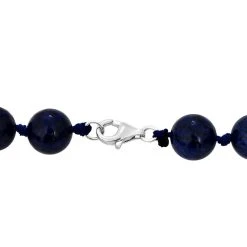 Lapislazuli Halskette, (9-11mm), Ca. 50 Cm, 925 Silber, Ca. 276.50 Ct -Schmuck Shoplc 7539974 3