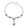 Royal Bali Kollektion- Larimar Halskette, 50 Cm, 925 Silber -31,86 Ct.
