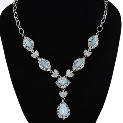 Royal Bali Kollektion- Larimar Halskette, 50 Cm, 925 Silber -31,86 Ct. -Schmuck Shoplc 7540136 2