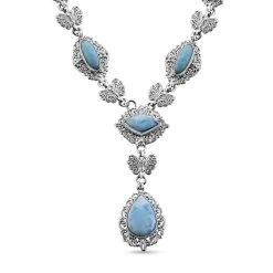 Royal Bali Kollektion- Larimar Halskette, 50 Cm, 925 Silber -31,86 Ct. -Schmuck Shoplc 7540136 3