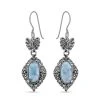 Royal Bali - Larimar Ohrringe, 925 Silber, Ca. 12.07 Ct -Schmuck Shoplc 7540161