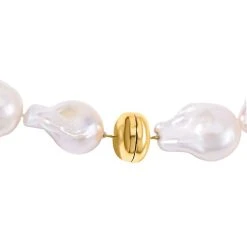 Exklusives Angebot - Premium Weiße Barockperle Halskette Ca. 50 Cm 585 Gelbgold -Schmuck Shoplc 7545061 3