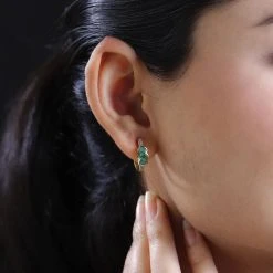 Kagem Sambischer Smaragd Ohrringe 925 Silber Gelbgold Vermeil Ca. 1.22 Ct 9 Kagem Sambischer Smaragd Ohrringe 925 Silber Gelbgold Vermeil Ca. 1.22 Ct -Schmuck Shoplc 7546028 2