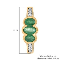 Kagem Sambischer Smaragd Ohrringe 925 Silber Gelbgold Vermeil Ca. 1.22 Ct 11 Kagem Sambischer Smaragd Ohrringe 925 Silber Gelbgold Vermeil Ca. 1.22 Ct -Schmuck Shoplc 7546028 4