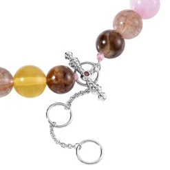 AAA Mehrfarbig Edelsteine, Roter Granat Halskette Ca. 50 Cm 925 Silber Rhodiniert Ca. 414.09 Ct -Schmuck Shoplc 7549396 3