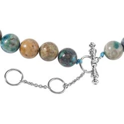 AAA Chrysokoll, Roter Granat Halskette Ca. 50 Cm 925 Silber Rhodiniert Ca. 388.09 Ct -Schmuck Shoplc 7549420 3