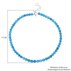 AAA Blauer Apatit, Roter Granat Halskette Ca. 50 Cm 925 Silber Rhodiniert Ca. 338.59 Ct -Schmuck Shoplc 7549431 4