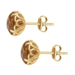 Citrin Ohrringe 925 Silber Gelbgold Vermeil Ca. 4.04 Ct -Schmuck Shoplc 7549437 3