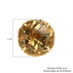 Citrin Ohrringe 925 Silber Gelbgold Vermeil Ca. 4.04 Ct -Schmuck Shoplc 7549437 5