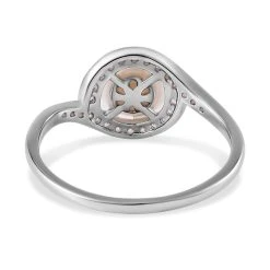 Weiße Süßwasser Perle, Weißer Zirkonia Ring, 925 Silber Rhodiniert (Größe 20.00) Ca. 0.24 Ct -Schmuck Shoplc 7549846 5