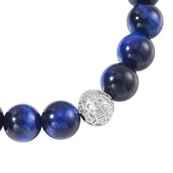 Tigerauge Flexibles Armband, 925 Silber Rhodiniert, Ca. 160.00 Ct -Schmuck Shoplc 7549978 3