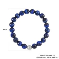Tigerauge Flexibles Armband, 925 Silber Rhodiniert, Ca. 160.00 Ct -Schmuck Shoplc 7549978 4