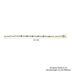 AA Natürliches Tansanisches Lavendel-Spinell, Weißer Zirkon Armband Ca. 19 Cm 925 Silber Gelbgold Vermeil Ca. 2.71 Ct -Schmuck Shoplc 7550657 4