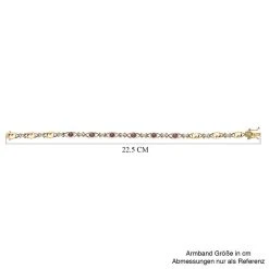 AA Lavendel-Spinell, Weißer Zirkon Armband Ca. 20 Cm 925 Silber Gelbgold Vermeil Ca. 2.71 Ct -Schmuck Shoplc 7550659 4