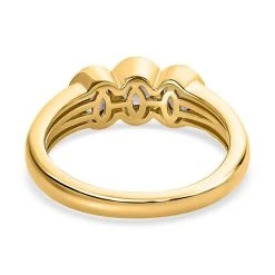 AA Natürlicher Tansanischer Lavendel-Spinell, Weißer Zirkon Ring, 925 Silber Gelbgold Vermeil, (Größe 18.00) Ca. 1.38 Ct -Schmuck Shoplc 7550942 5