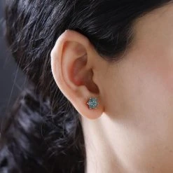 Grandidierit Ohrringe 925 Silber Platiniert Ca. 1.06 Ct -Schmuck Shoplc 7552154 2