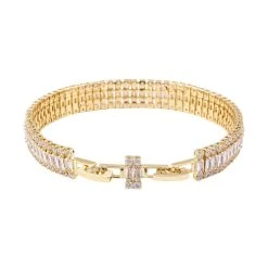 Weißes Zirkonia Armband, Ca. 16.5 Cm Reines Messing Ca. 8.00 Ct -Schmuck Shoplc 7552468 2