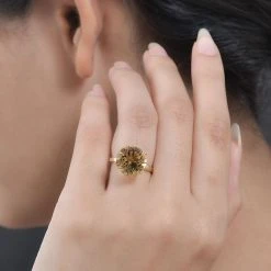 120 Facetten Citrin Ring, 925 Silber Gelbgold Vermeil (Größe 17.00) Ca. 6.36 Ct 11 120 Facetten Citrin Ring, 925 Silber Gelbgold Vermeil (Größe 17.00) Ca. 6.36 Ct -Schmuck Shoplc 7552658 2