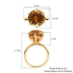 120 Facetten Citrin Ring, 925 Silber Gelbgold Vermeil (Größe 17.00) Ca. 6.36 Ct 15 120 Facetten Citrin Ring, 925 Silber Gelbgold Vermeil (Größe 17.00) Ca. 6.36 Ct -Schmuck Shoplc 7552658 6