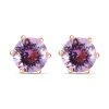 Rose De France Amethyst Ohrringe, 925 Silber Roségold Vermeil Ca. 3.99 Ct -Schmuck Shoplc 7552740
