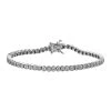 Weißes Diamant Armband Ca. 18 Cm 925 Silber Platiniert Ca. 0.25 Ct -Schmuck Shoplc 7552921