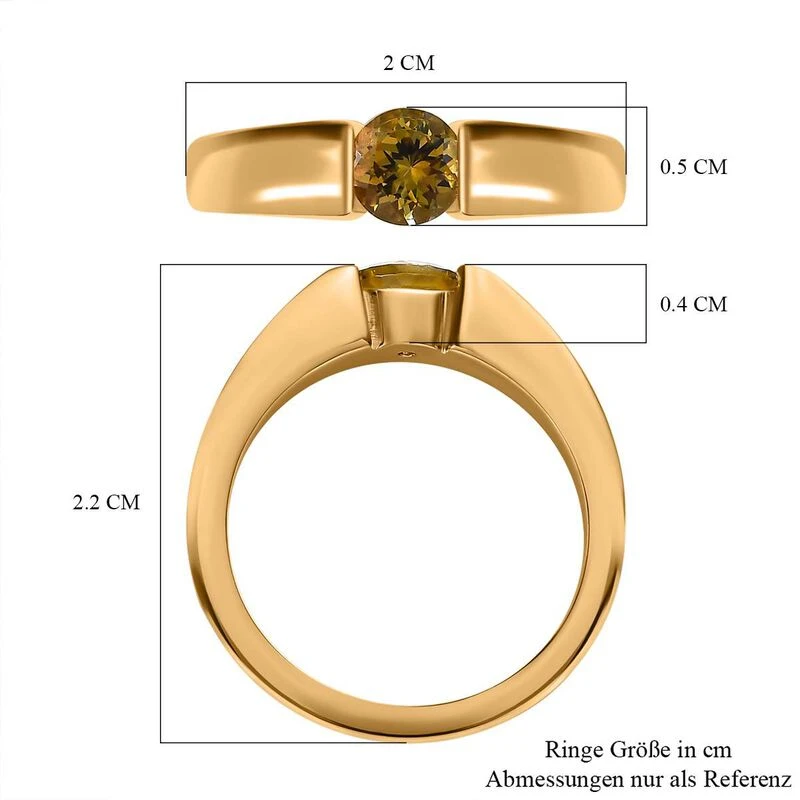 AA Natürlicher Goldener Tansanit Ring, 925 Silber Gelbgold Vermeil (Größe 17.00) Ca. 0.57 Ct 9 AA Natürlicher Goldener Tansanit Ring, 925 Silber Gelbgold Vermeil (Größe 17.00) Ca. 0.57 Ct – Bild 7