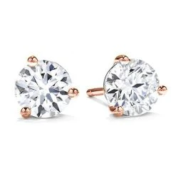 Premium Zirkonia Ohrstecker, 585 Roségold Ca. 2.00 Ct