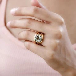 Prasiolite Ring, 925 Silber Gelbgold Vermeil, (Größe 19.00) Ca. 5.09 Ct 11 Prasiolite Ring, 925 Silber Gelbgold Vermeil, (Größe 19.00) Ca. 5.09 Ct -Schmuck Shoplc 7554550 2