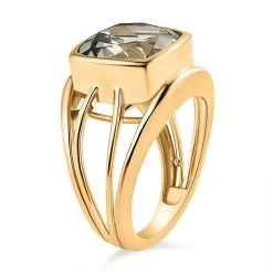 Prasiolite Ring, 925 Silber Gelbgold Vermeil, (Größe 19.00) Ca. 5.09 Ct 13 Prasiolite Ring, 925 Silber Gelbgold Vermeil, (Größe 19.00) Ca. 5.09 Ct -Schmuck Shoplc 7554550 4