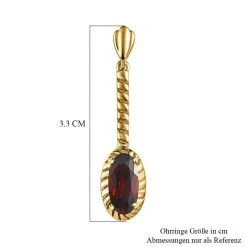 Mosambik Granat Ohrringe 925 Silber Vergoldet Ca. 2.55 Ct -Schmuck Shoplc 7555155 4