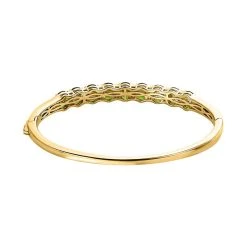 Natürlicher Chromdiopsid, Weißer Zirkon Armreif, Ca. 19 Cm 925 Silber Vergoldet Ca. 4.93 Ct -Schmuck Shoplc 7555630 4