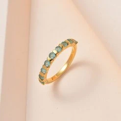 Grandidierit Ring, 925 Silber Vergoldet, (Größe 17.00) Ca. 0.53 Ct -Schmuck Shoplc 7555739 1