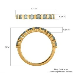 Grandidierit Ring, 925 Silber Vergoldet, (Größe 17.00) Ca. 0.53 Ct -Schmuck Shoplc 7555739 6