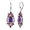 AA Afrikanischer Amethyst, Rhodolith Granat Ohrringe 925 Silber Platiniert Ca. 8.22 Ct -Schmuck Shoplc 7557903
