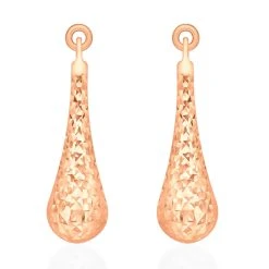 JCK Vegas Close Out Deal, 375 Roségold Diamantschliff Ohrringe, Ca. 1,10g
