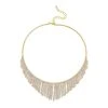 Kristall-Quaste Wasserfall-Design Halskette, Ca. 40.5 Cm, Goldfarben -Schmuck Shoplc 7558250