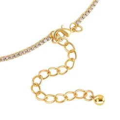 Kristall-Quaste Wasserfall-Design Halskette, Ca. 40.5 Cm, Goldfarben -Schmuck Shoplc 7558250 3