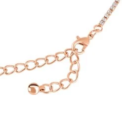 Weißer Kristall Halskette, Ca. 40.5 Cm, Roséfarben -Schmuck Shoplc 7558322 3